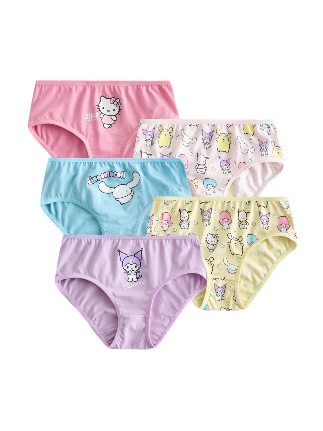 Трусы Next, Light Blue/Light Yellow/Purple/Pastel Pink