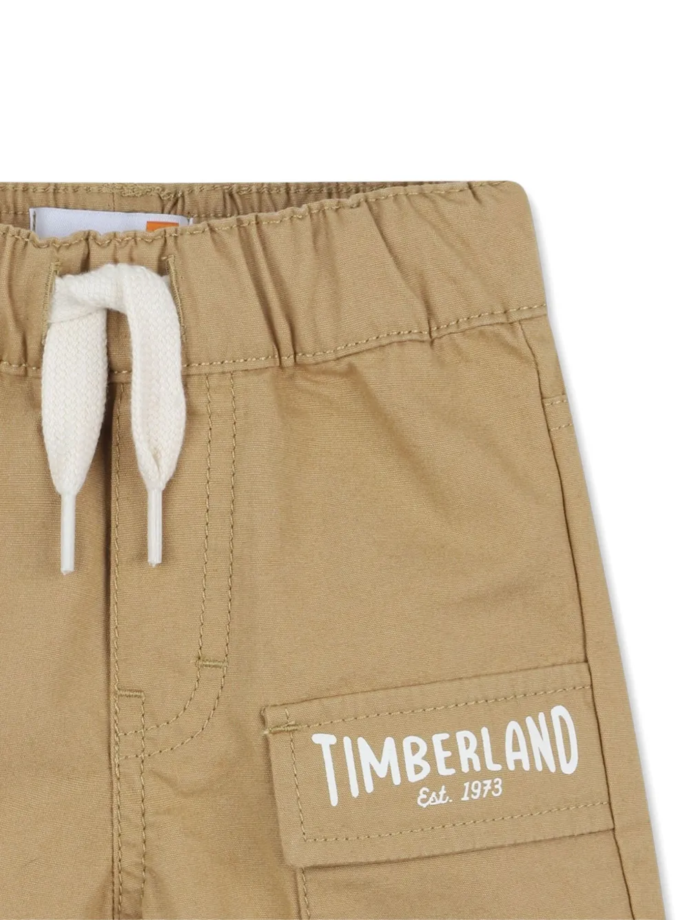 Шорты с завязками и логотипом Timberland Kids, нейтральный — фото 3