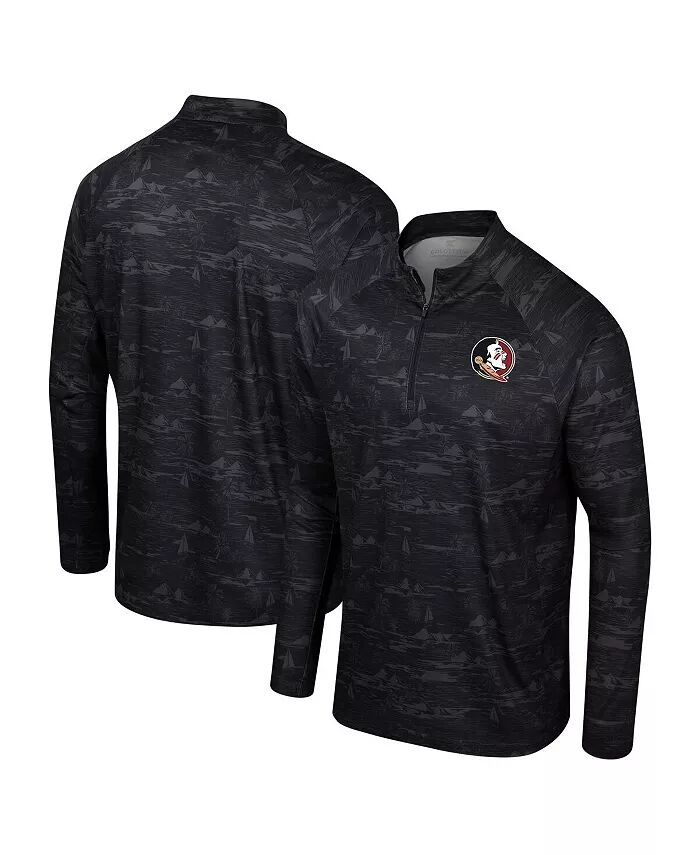 

Мужская черная куртка Florida State Seminoles Carson Raglan Quarter-Zip Colosseum