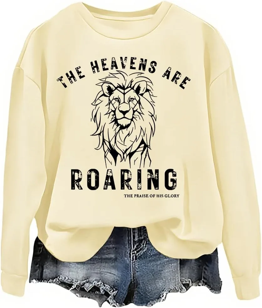 

Толстовка с принтом льва The Heavens Are Roaring woati