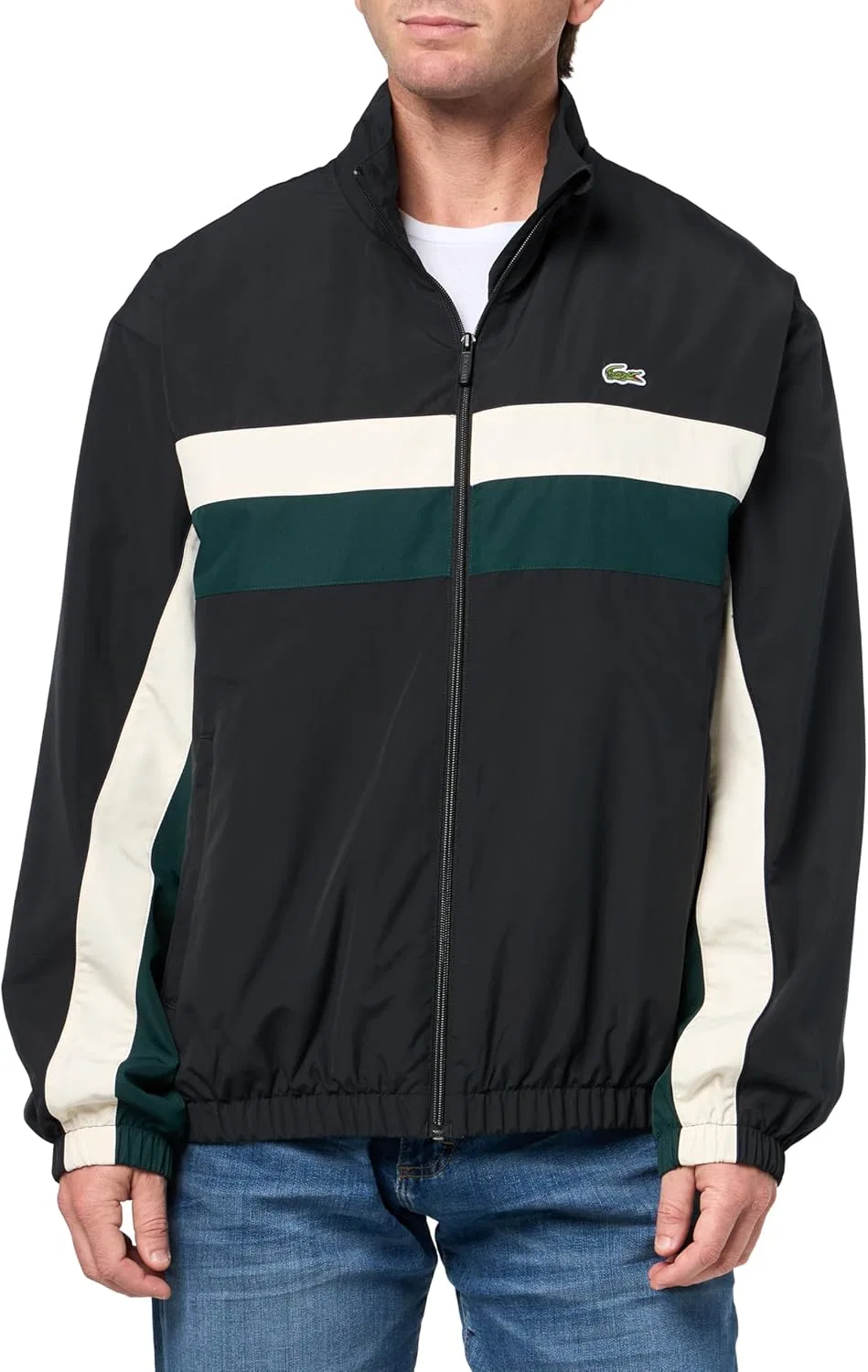 Мужская спортивная куртка Lacoste водоотталкивающая, с цветовыми блоками