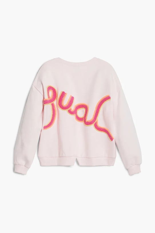Детская хлопковая толстовка Desigual, розовый — фото 3