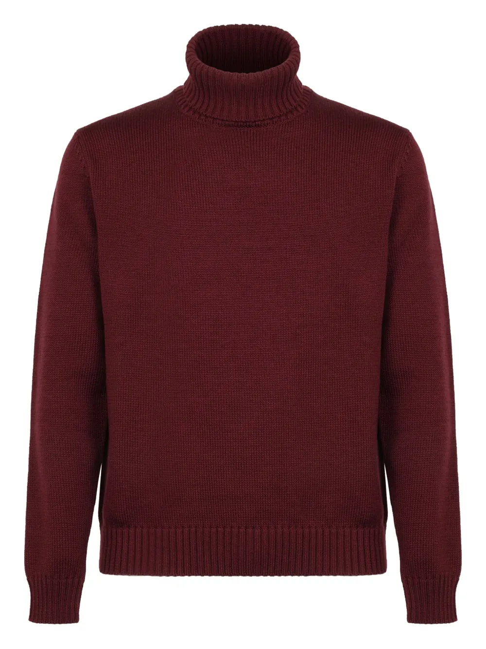 

Вязаный свитер с воротником-стойкой slowear, красный