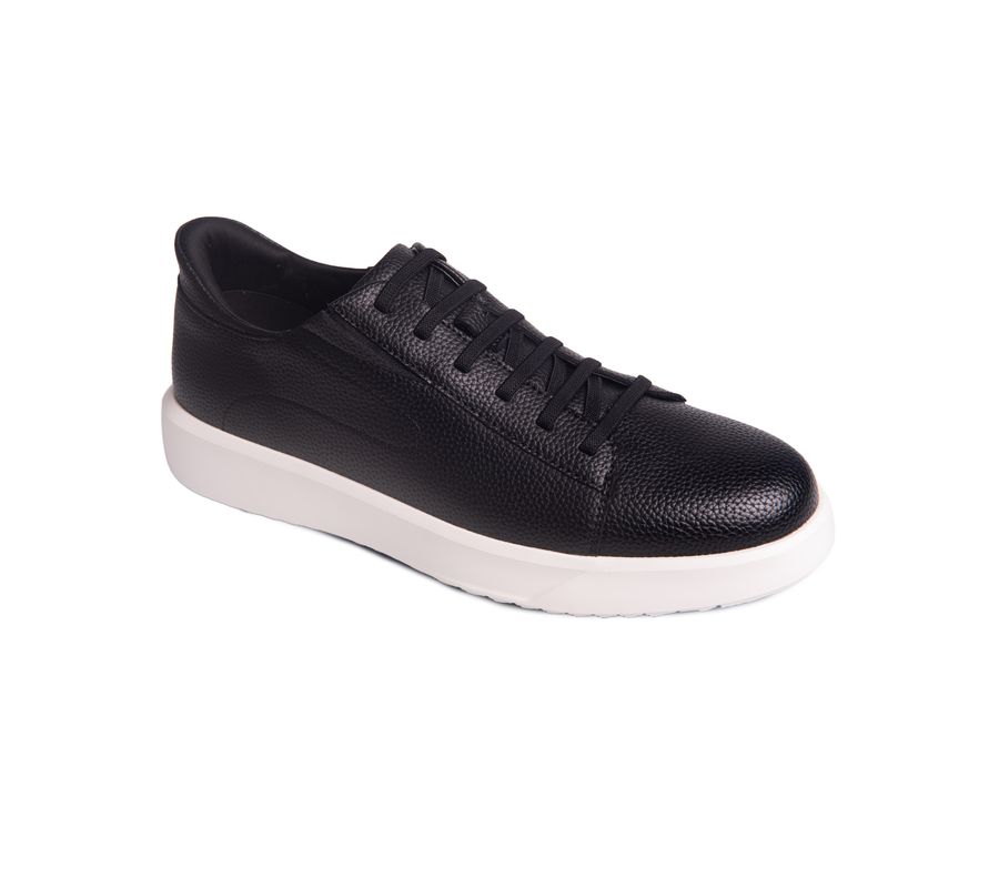 

Мужские кожаные модные кроссовки River St Hands-Free Slip On Technology Marc Joseph New York, Black grainy leather