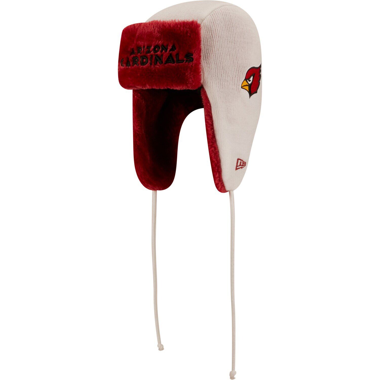 

Мужская белая вязаная шапка New Era Arizona Cardinals с головой Trapper