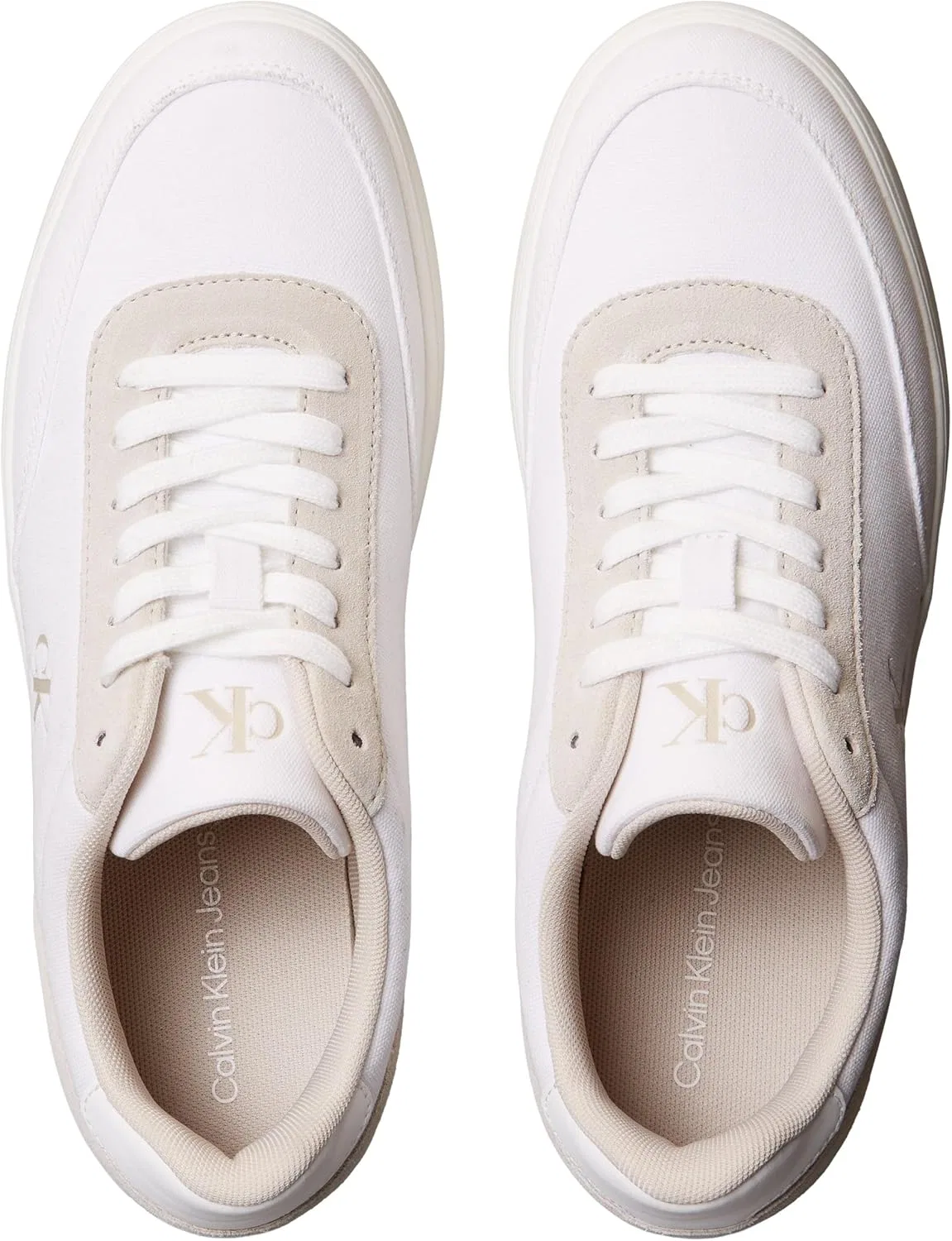 Кроссовки Calvin Klein Herren Cupsole Classic Canvas Low Top Calvin Klein Jeans, White Bright White Eggshell — фото 4