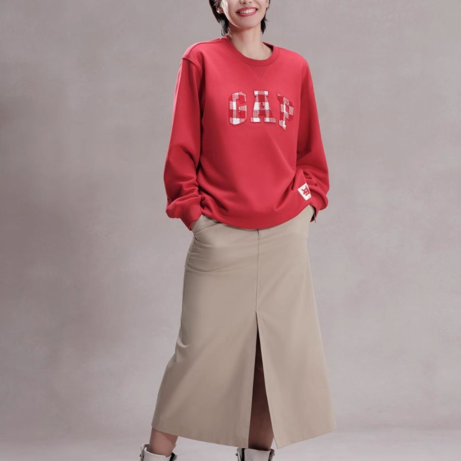 8ON8 Совместная модель толстовки унисекс Gap, красный — фото 2