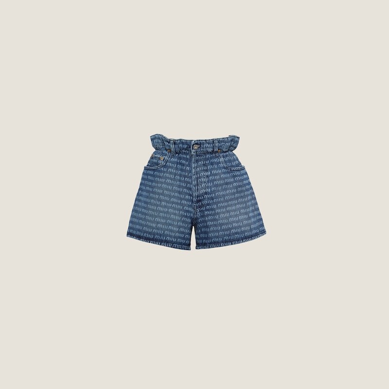 

Джинсовые шорты Miu Miu, синий