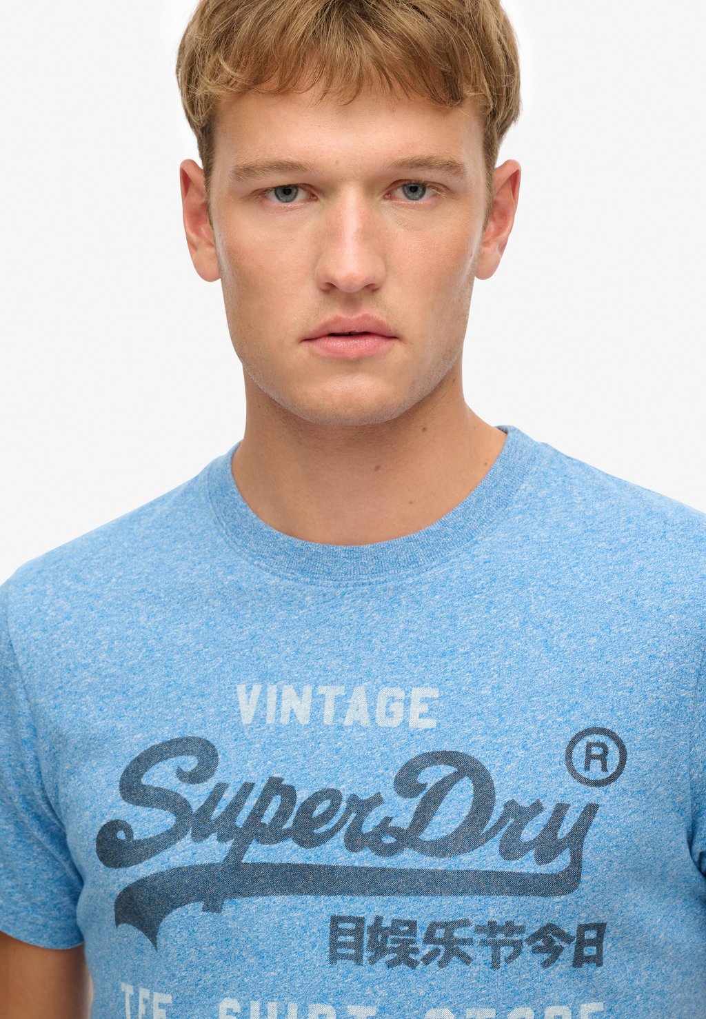 Футболка с принтом VINTAGE LOGO Superdry, синий — фото 3