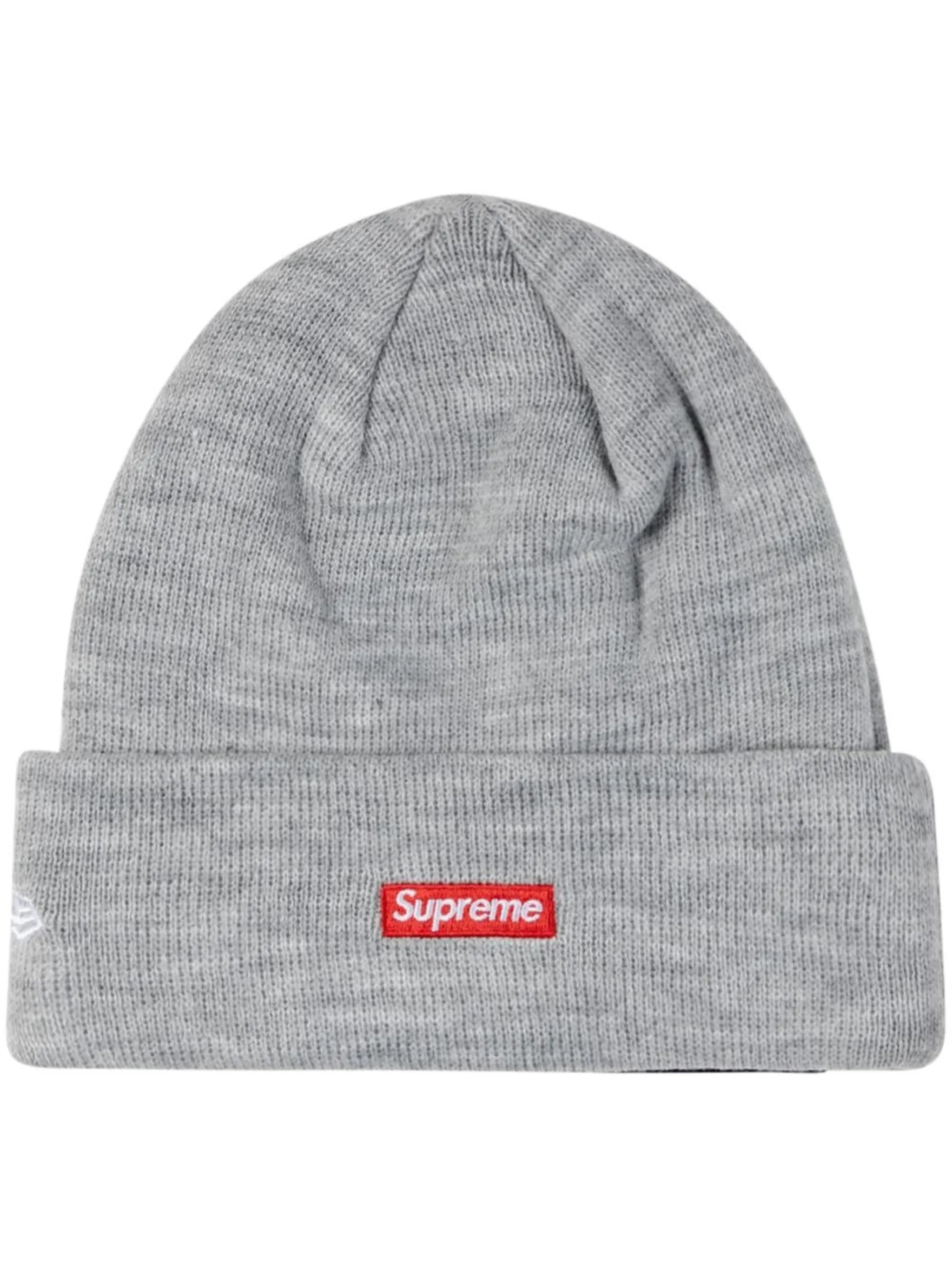 

Шапка бини S Logo из коллаборации с New Era Supreme, серый