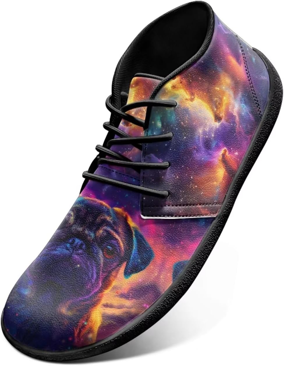 

Мужские широкие кроссовки UNICEU без перепада высоты подошвы, минималистичные модные кроссовки, дышащие кроссовки для бега, повседневная обувь, нескользящие кроссовки, Galaxy Pug Dog