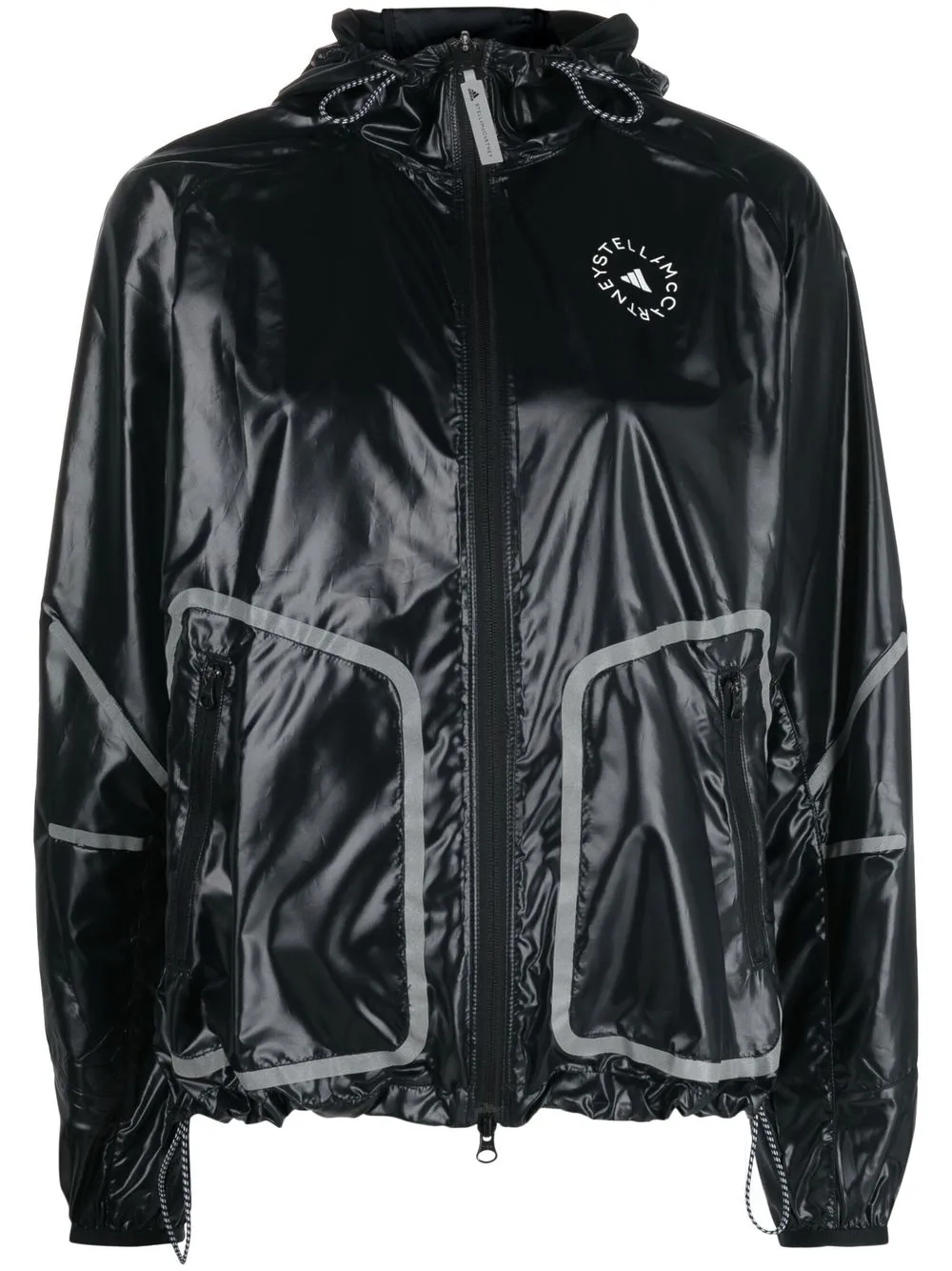 

Куртка на молнии с капюшоном Adidas by Stella McCartney, черный
