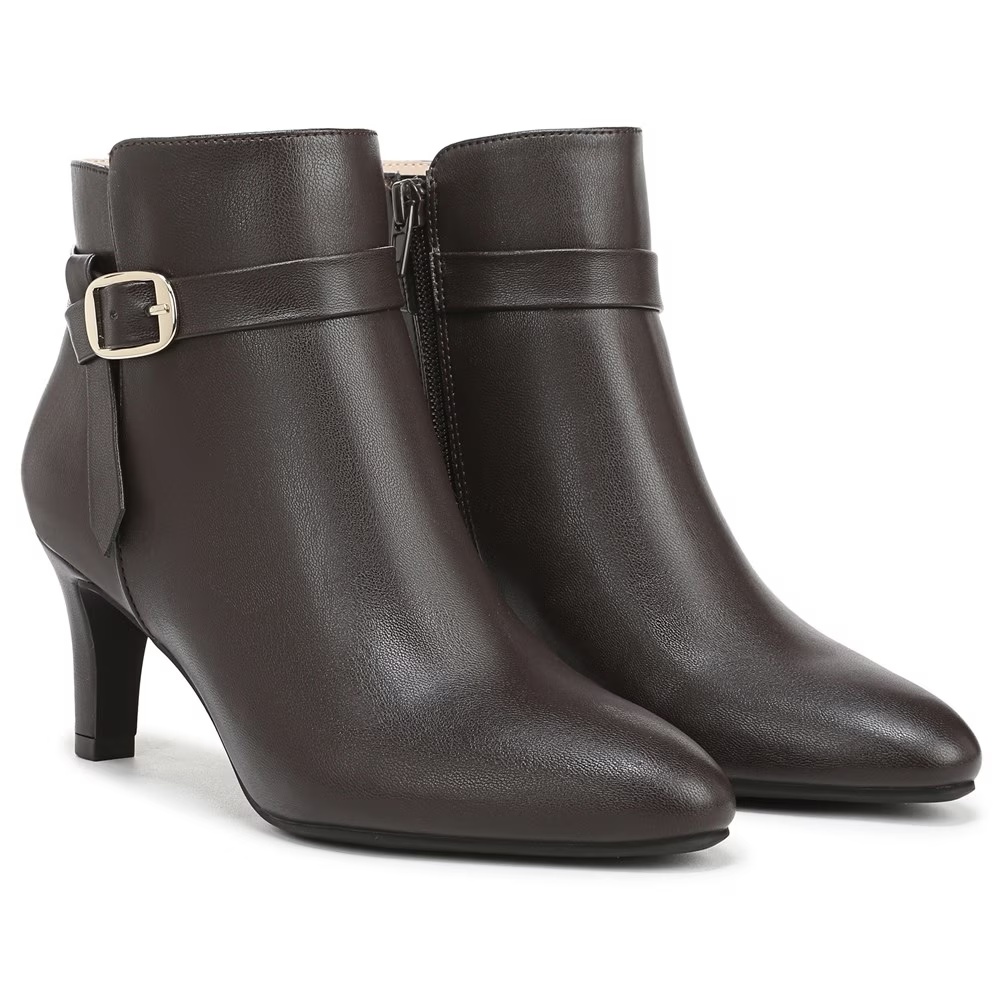 Ботильоны на трех застежках Guild 3 от Lifestride, dark chocolate smooth leather