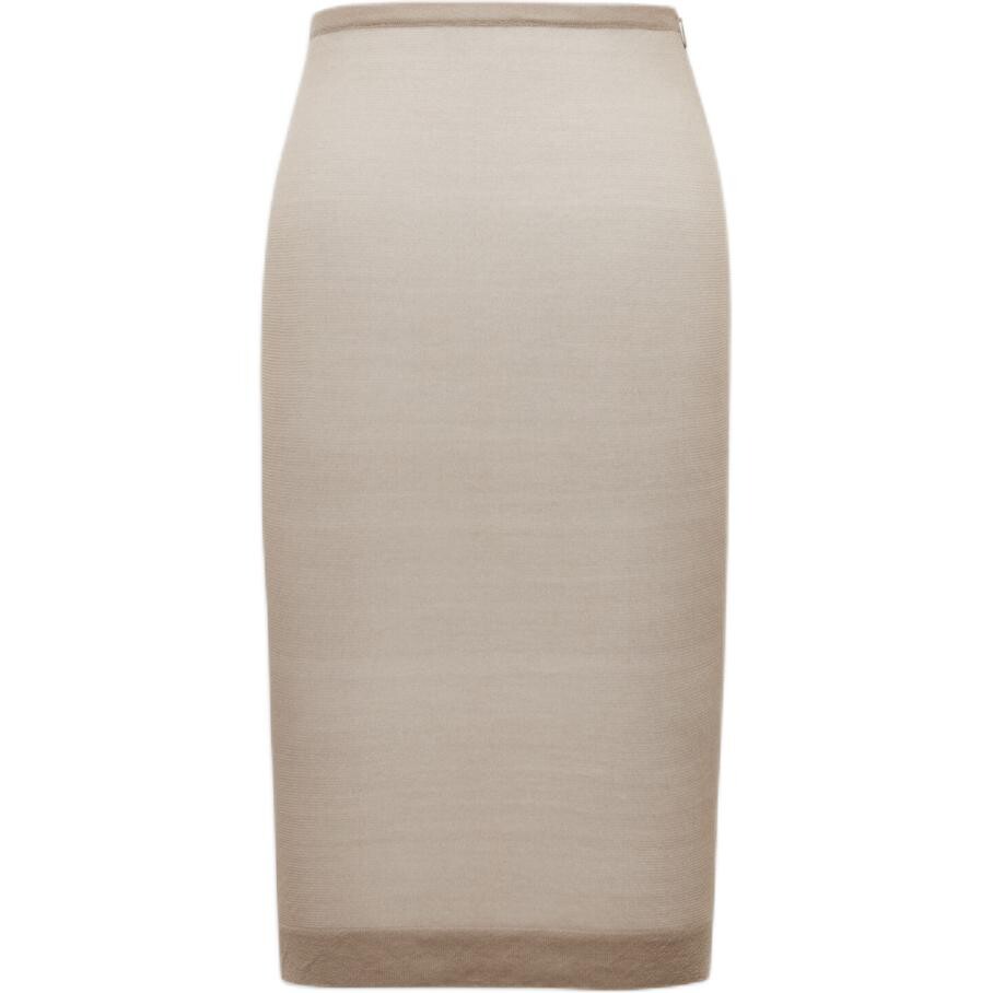 

Повседневная длинная юбка женская серо-коричневого цвета Saint Laurent