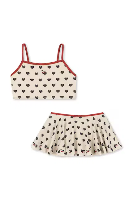 Купальник двучастный блестящий Manon Glitter Bikini Konges Sløjd, бежевый