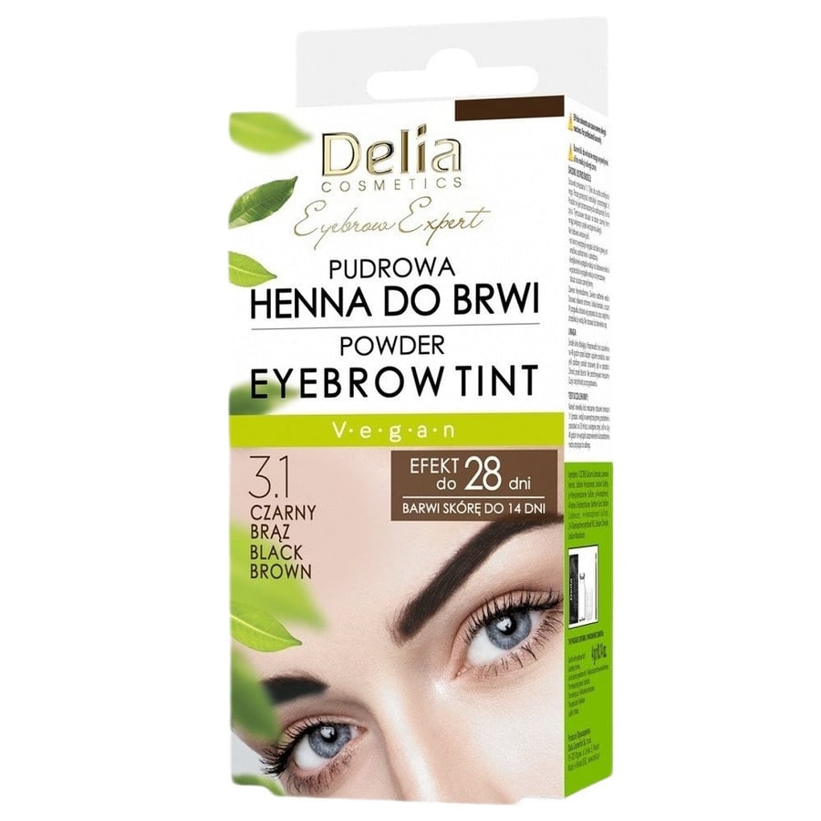 

Delia, пудровая хна для бровей Eyebrow Expert, оттенок 3.1 Черно-коричневый, 4 г