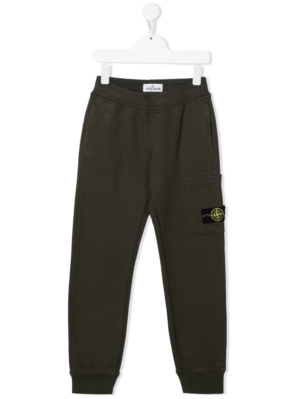 

Спортивные брюки с нашивкой-логотипом Stone Island Junior, зеленый