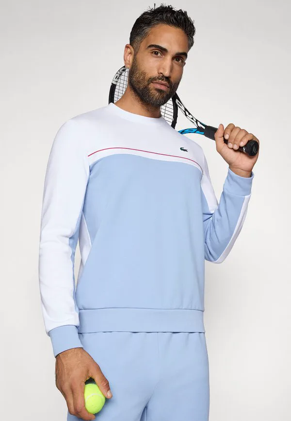 Теннисная толстовка с длинными рукавами Lacoste Sport, White/Aphylla — фото 4