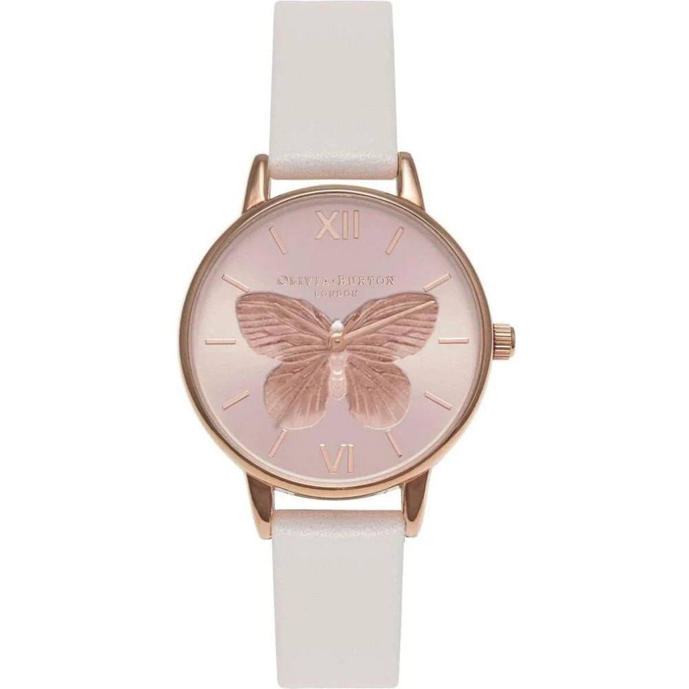 

Часы из белой синтетической кожи Olivia Burton