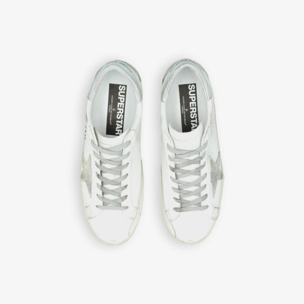Мужские низкие кеды Superstar из потертой кожи Golden Goose, белый — фото 2