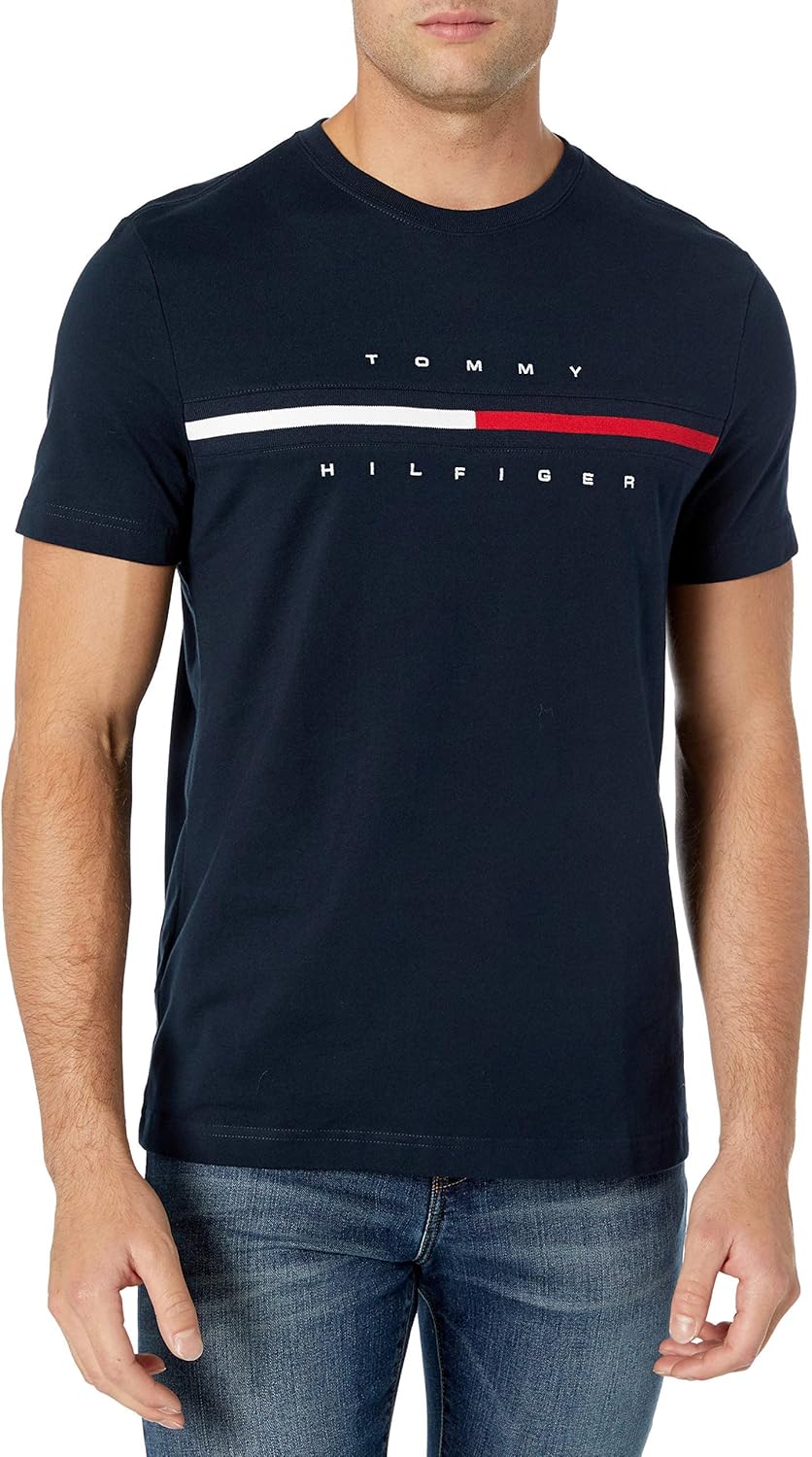 

Мужская футболка с коротким рукавом и логотипом Tommy Hilfiger, Sky Captain