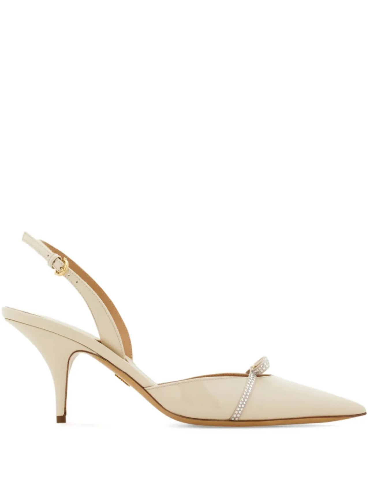Туфли-лодочки с открытой пяткой, украшенные кристаллами Ferragamo, нейтральный