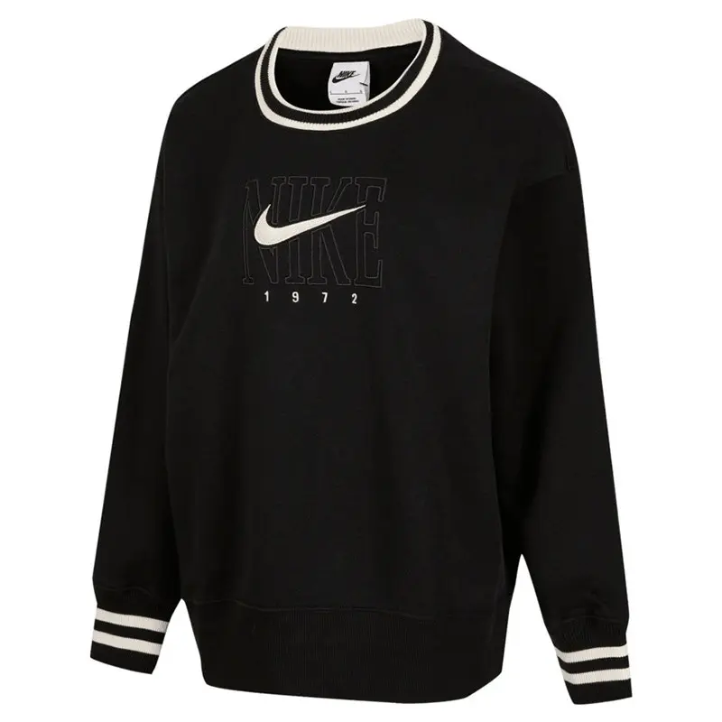 Спортивная одежда Phoenix Fleece женский оверсайз графический свитшот с круглым вырезом Nike, черный — фото 3