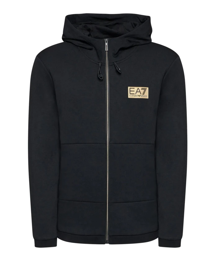 

Толстовка на молнии в современном стиле Emporio Armani Ea7, черный
