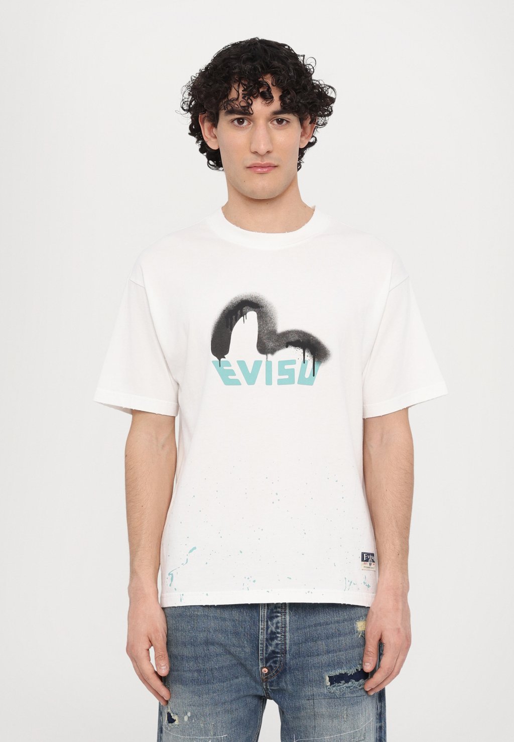 

Футболка с принтом LOGO TEE Evisu, белый
