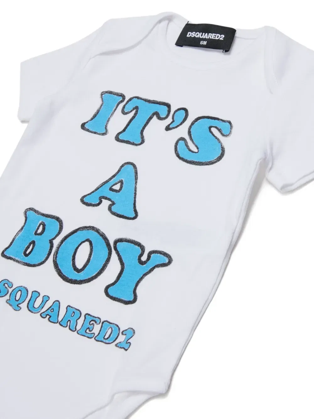 Боди с короткими рукавами и логотипом Dsquared2 Kids, белый — фото 3