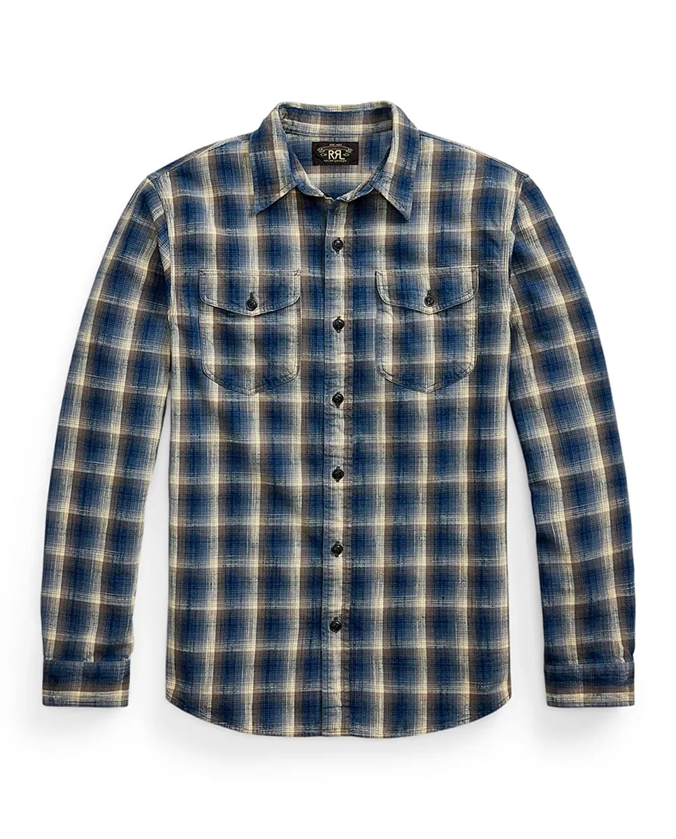 

Мужская рубашка в стиле вестерн, приталенная Polo Ralph Lauren, синий