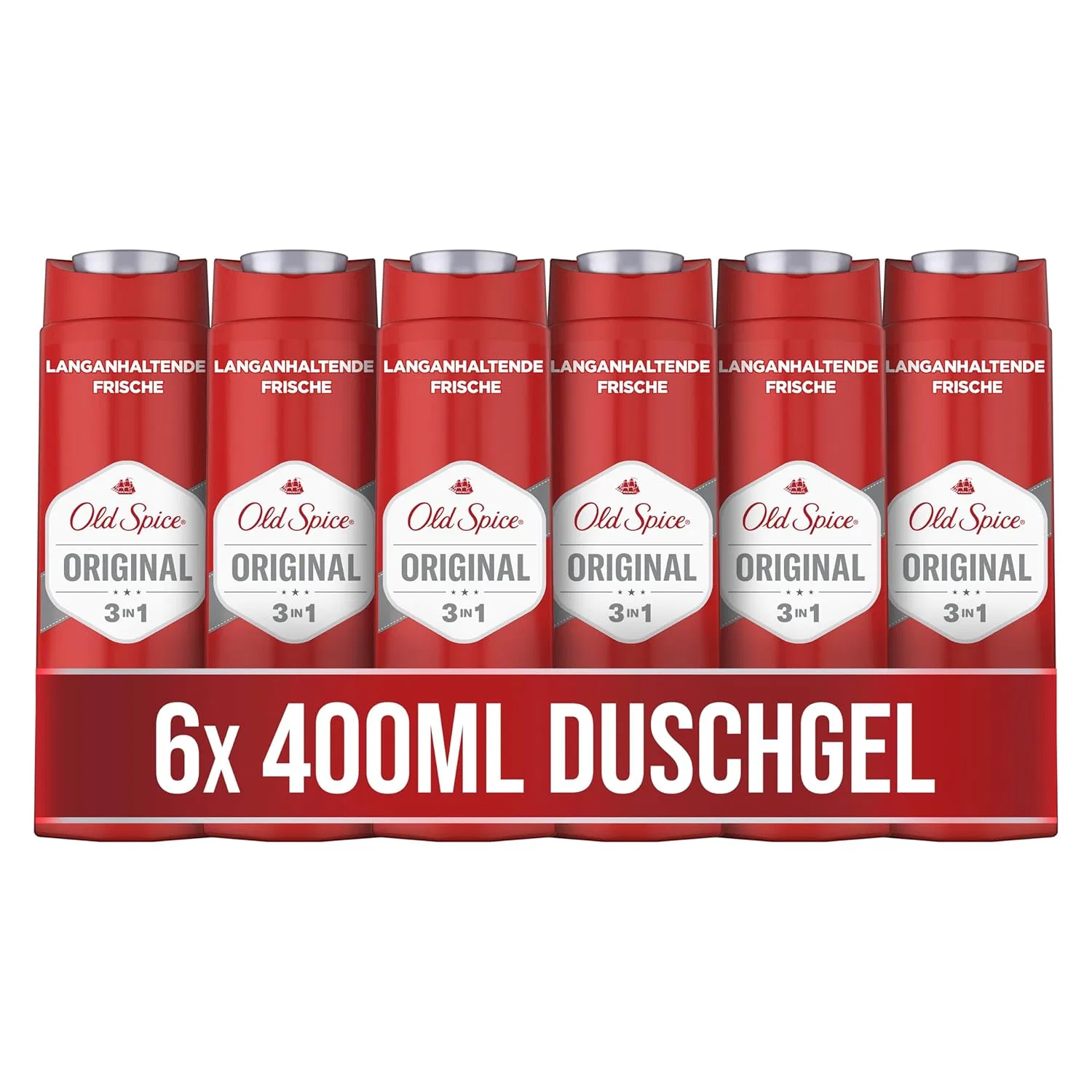 Мужской гель для душа и шампунь Old Spice Original 3-в-1, 6 x 400 мл Old Spice