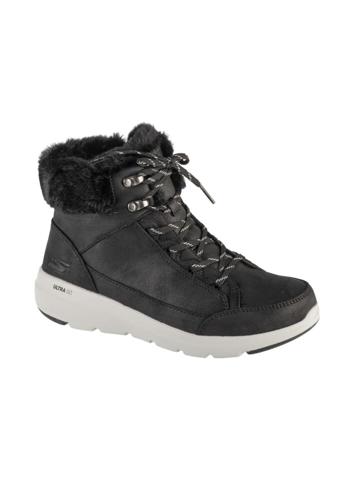 Ботинки женские Skechers On-The-GO Glacial Ultra из искусственного материала зимние, черный