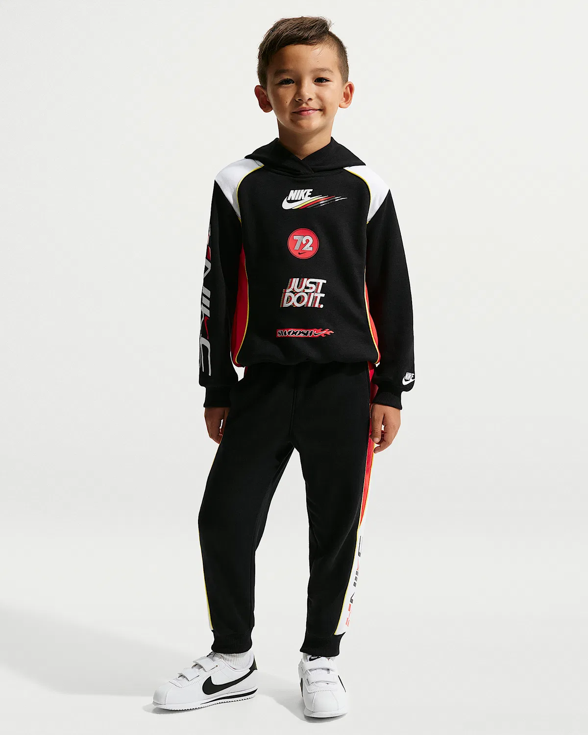 Детская толстовка Nike Sportswear Victory Lap, Black — фото 4