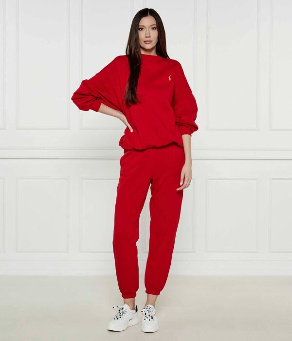 Толстовка женская Polo Ralph Lauren свободного кроя, красный — фото 2