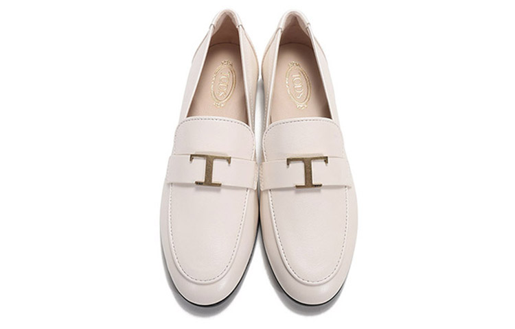 Классические женские повседневные туфли Women's White TOD'S — фото 4