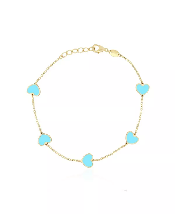 

Браслет с бирюзовым сердцем, 14-каратное золото The Lovery, turquoise/aqua