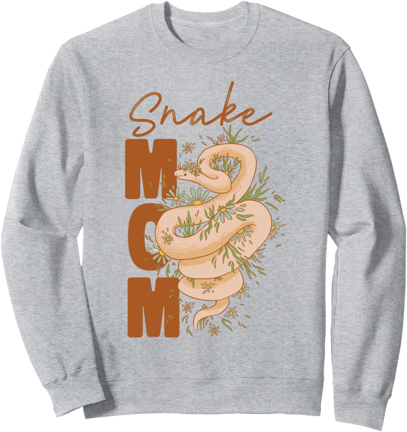 

Змея, мама-змея, толстовка с изображением мамы-змеи Snake Reptile Serpent Hs0, серый