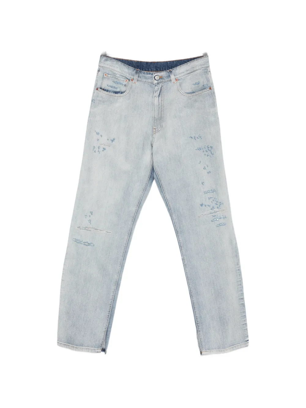 

Джинсы с эффектом потертости Mm6 Maison Margiela, синий