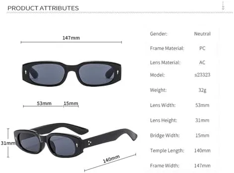 

Ретро маленькие солнцезащитные очки для женщин и мужчин в винтажной прямоугольной оправе с заклепками, солнцезащитные очки с защитой от УФ-излучения UV400 MTZJH, Grey