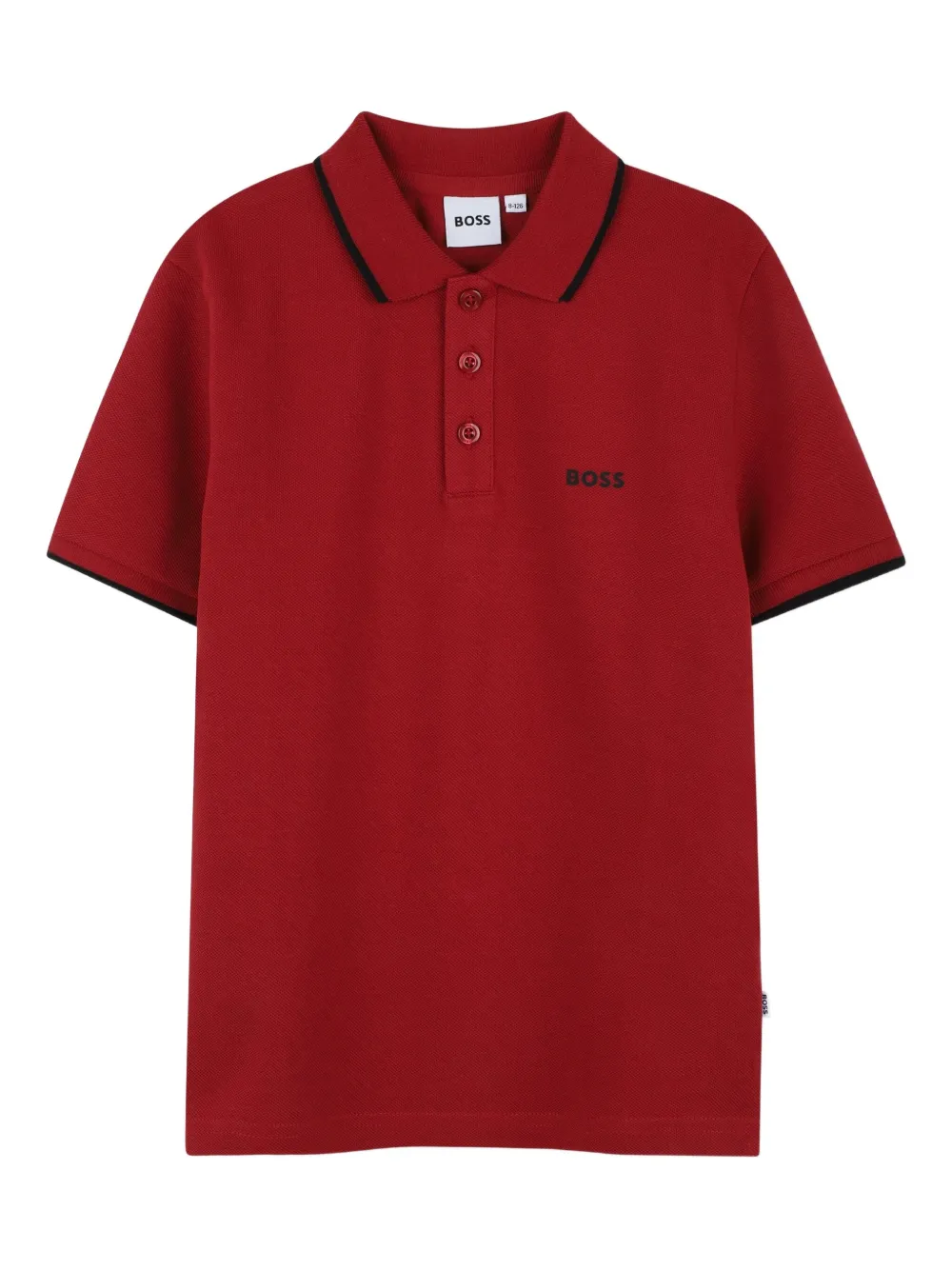 

Рубашка поло с короткими рукавами BOSS Kidswear, красный