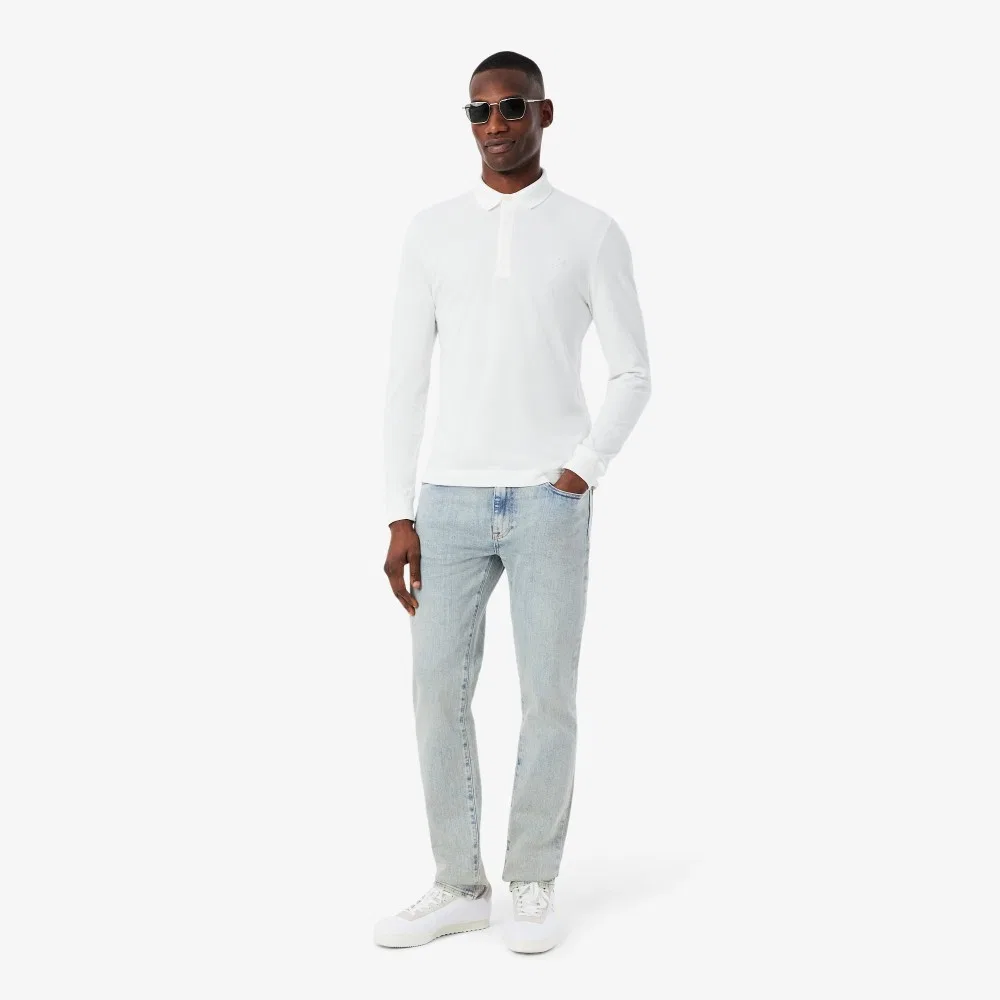 Мужские джинсы слим-фит светло-голубые от Lacoste