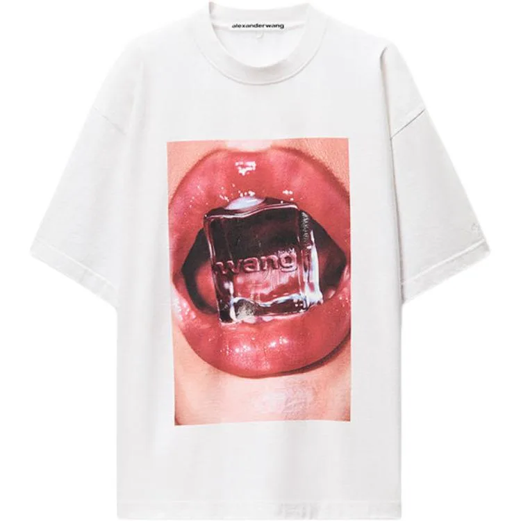 Футболка Unisex SS26 Alexander Wang, vintage белый