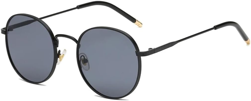 

Классические роскошные солнцезащитные очки в крупной овальной металлической оправе для женщин и мужчин, для путешествий, вождения и активного отдыха, с защитой от УФ-излучения UV400 TVTBBVV, Black Gray