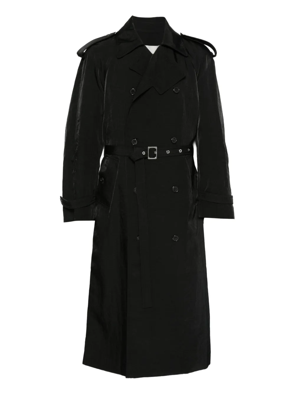 

Двубортное пальто с поясом JW ANDERSON, черный