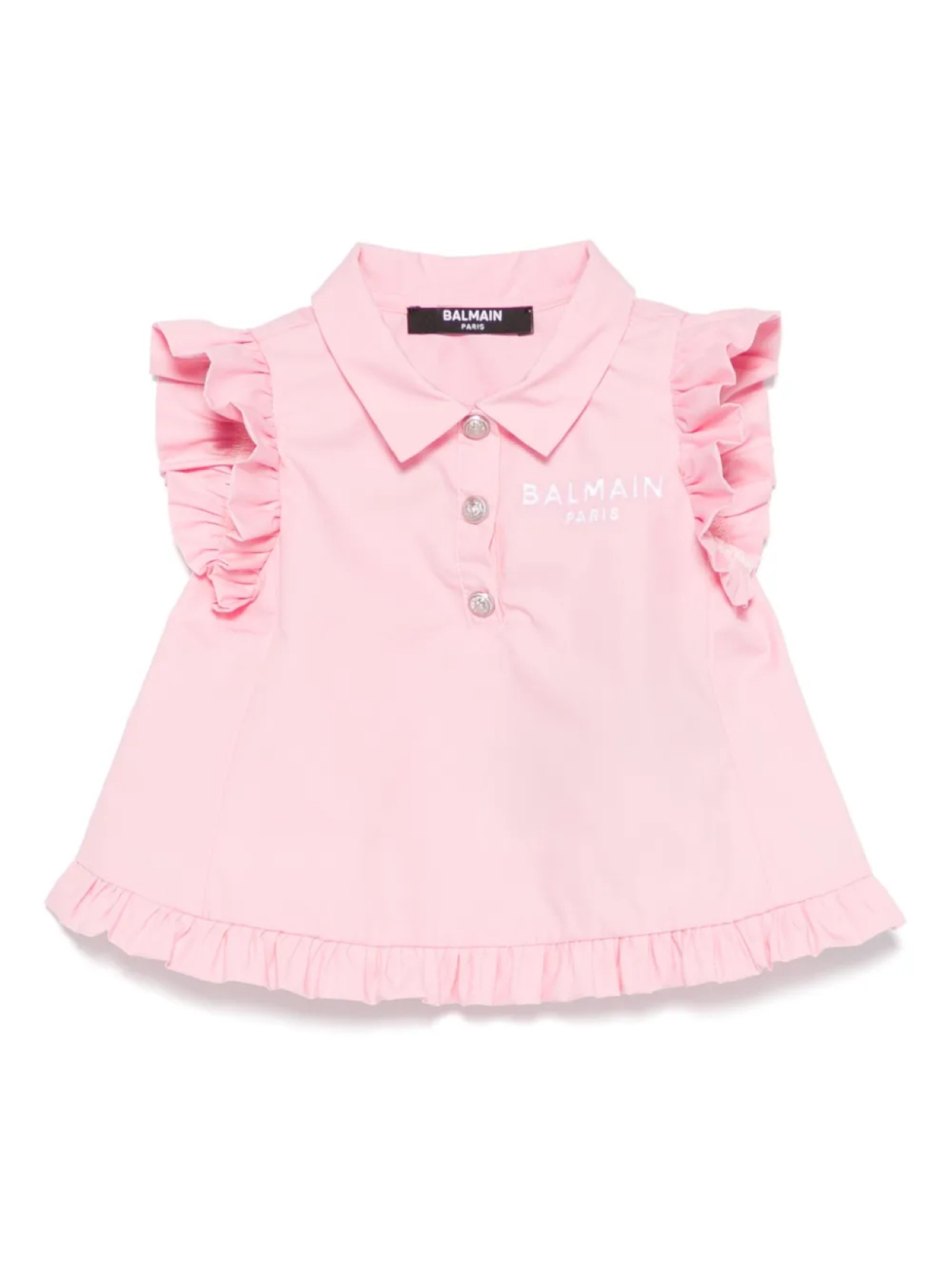 

Balmain Kids топ с вышитым логотипом, розовый