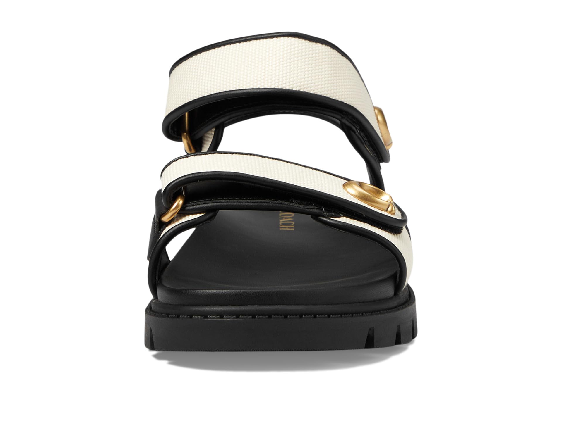 Сандалии COACH Brynn Canvas Sandal, цвет Chalk/Black — фото 2