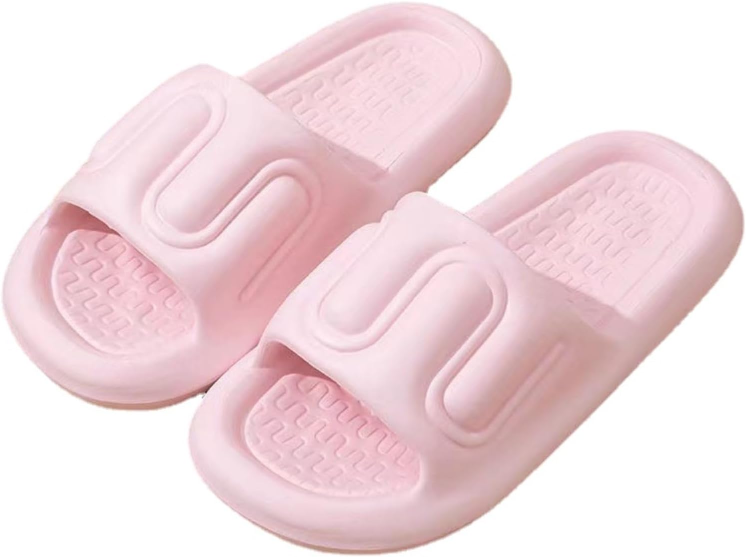 

Тапочки-подушечки для женщин и мужчин, шлепанцы, сандалии для душа, шлепанцы Cloud Slides с толстой амортизирующей подошвой Srdmuph, розовый