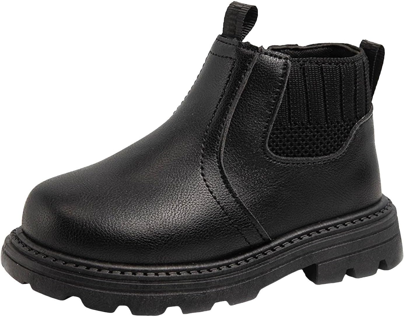 

Детские ботильоны IWIHMIV для девочек, ездовые сапожки, зимние ботинки для девочек, ботильоны для девочек, нескользящие, удобные ботинки для мальчиков, осенние ботинки для девочек, Black-4