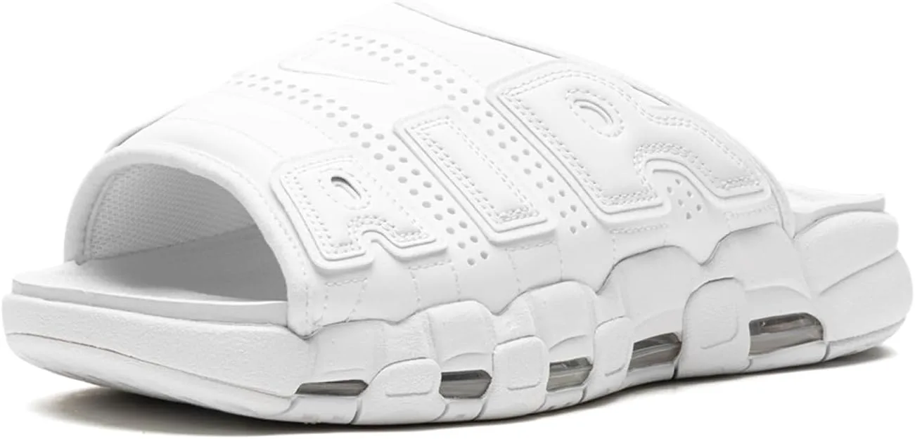 Мужские слайдеры Nike Air More Uptempo, белый — фото 4